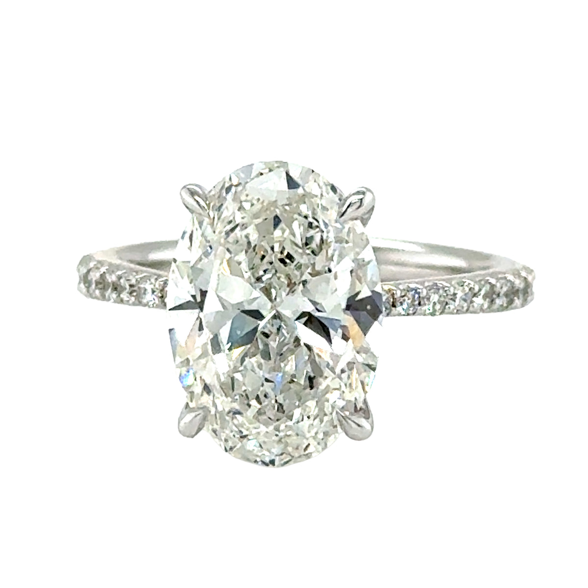 14K White Gold Lab Grown Engagement Ring