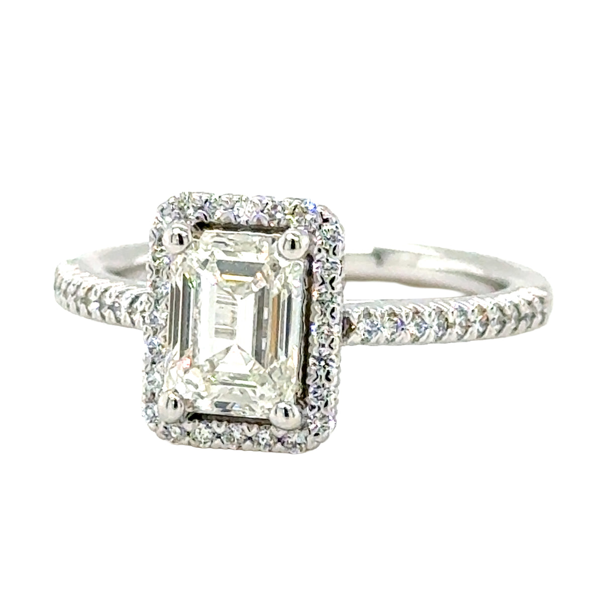 White 14 Karat Engagement Ring