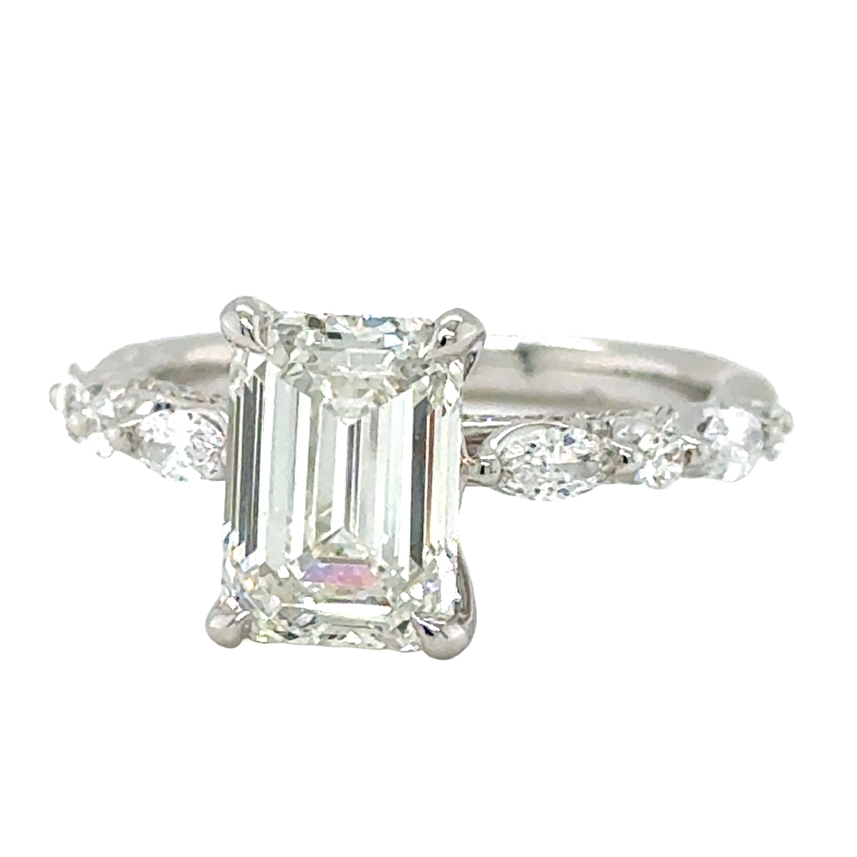 White 14 Karat Engagement Ring