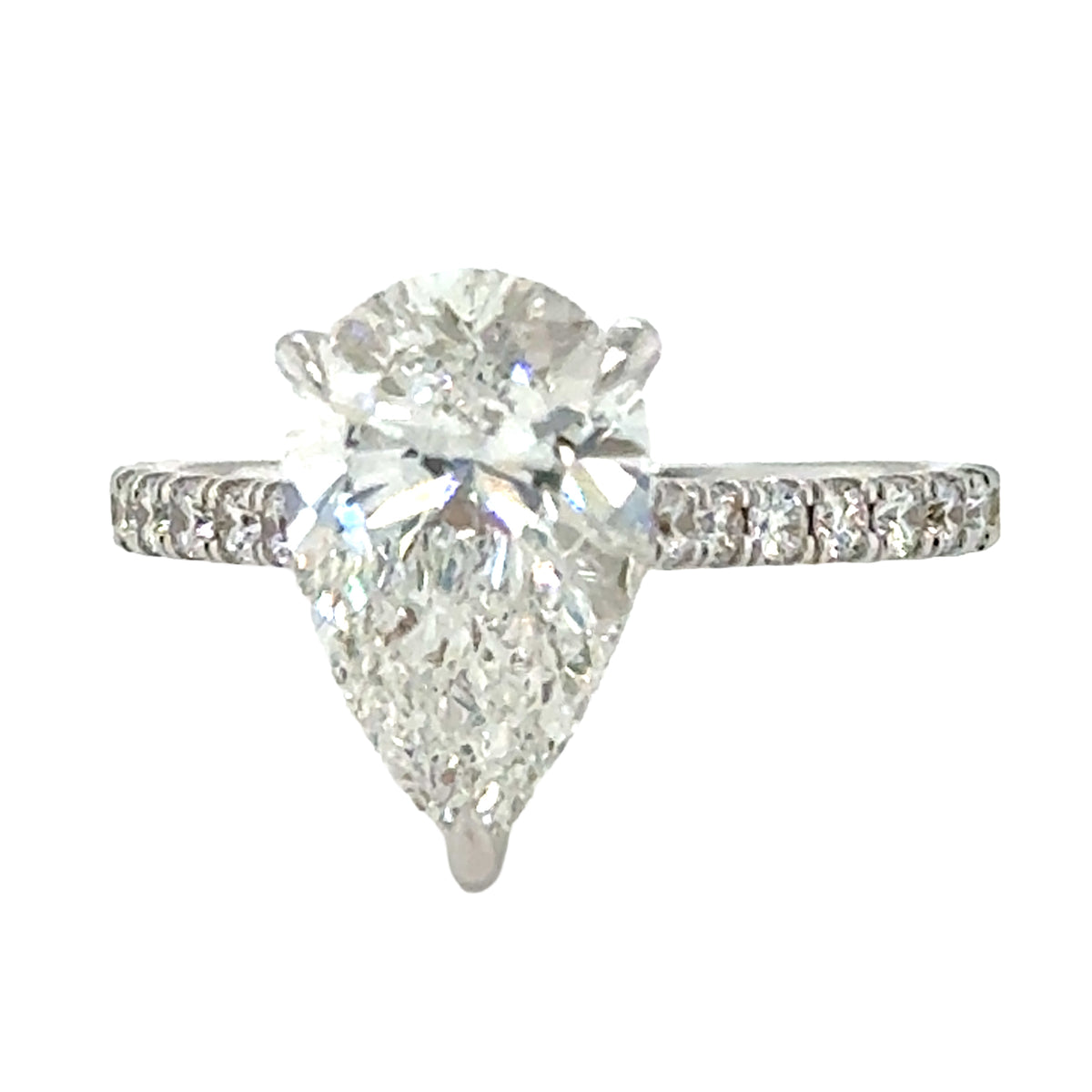 White 14 Karat Engagement Ring