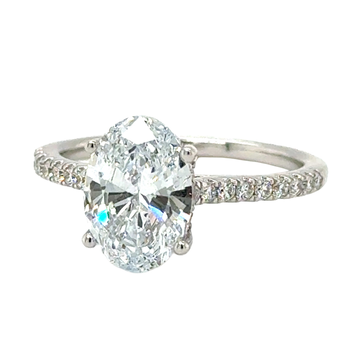 White 14 Karat Engagement Ring