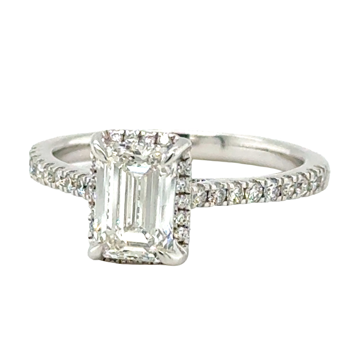 White 14 Karat Engagement Ring