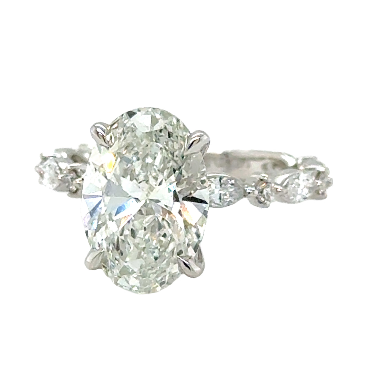 White 14 Karat Engagement Ring