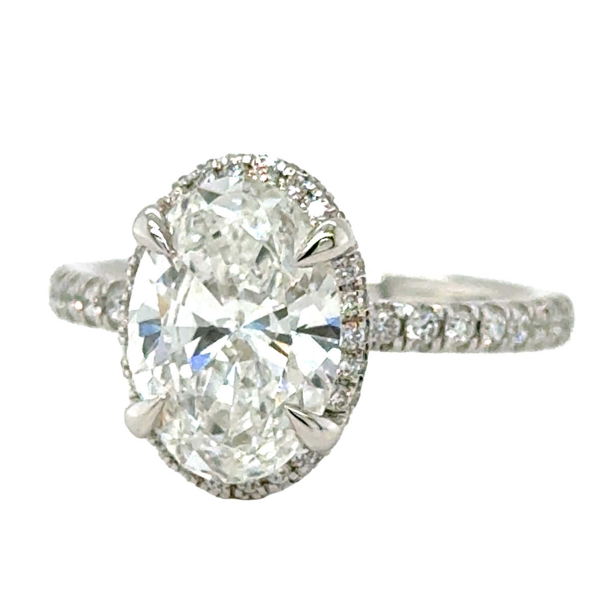 White 14 Karat Engagement Ring