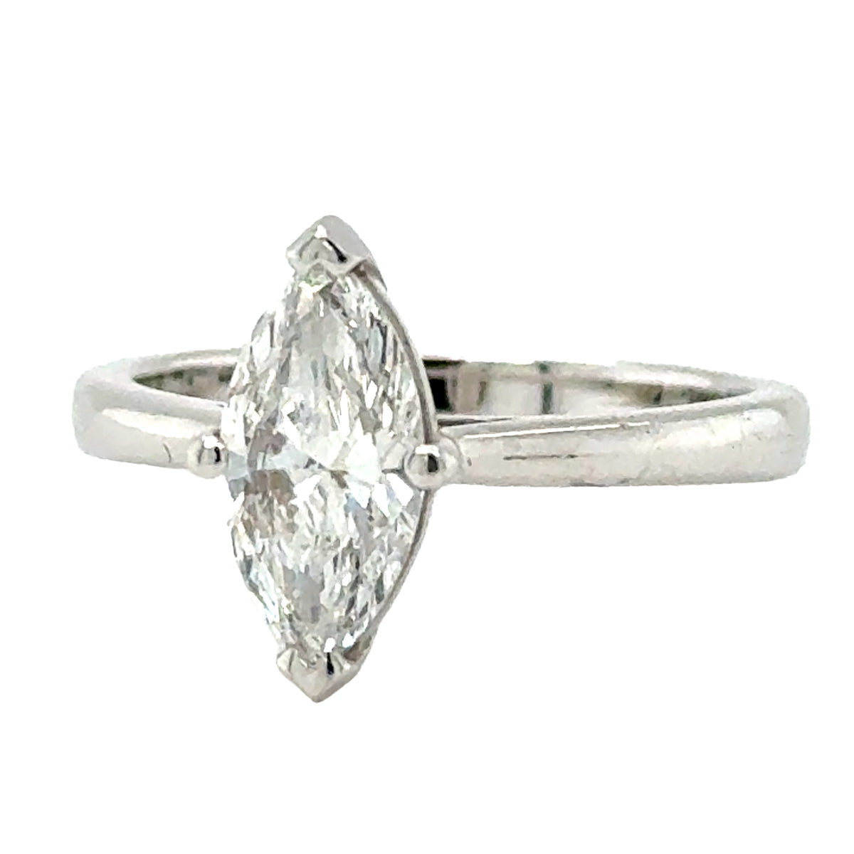 White 14 Karat Engagement Ring