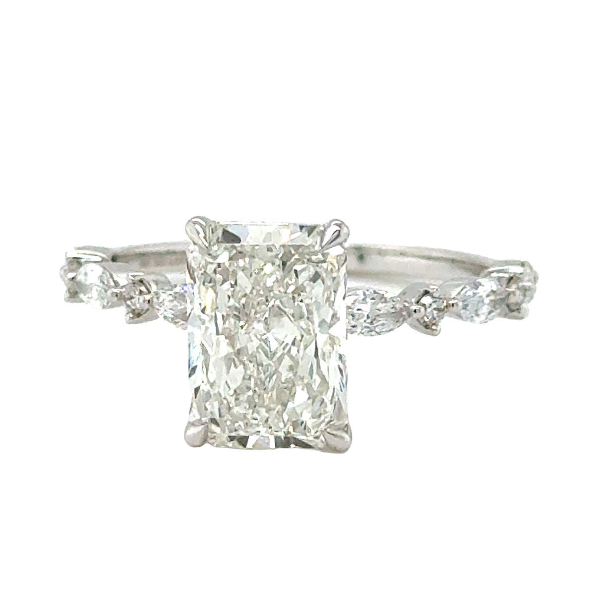 White 14 Karat Engagement Ring