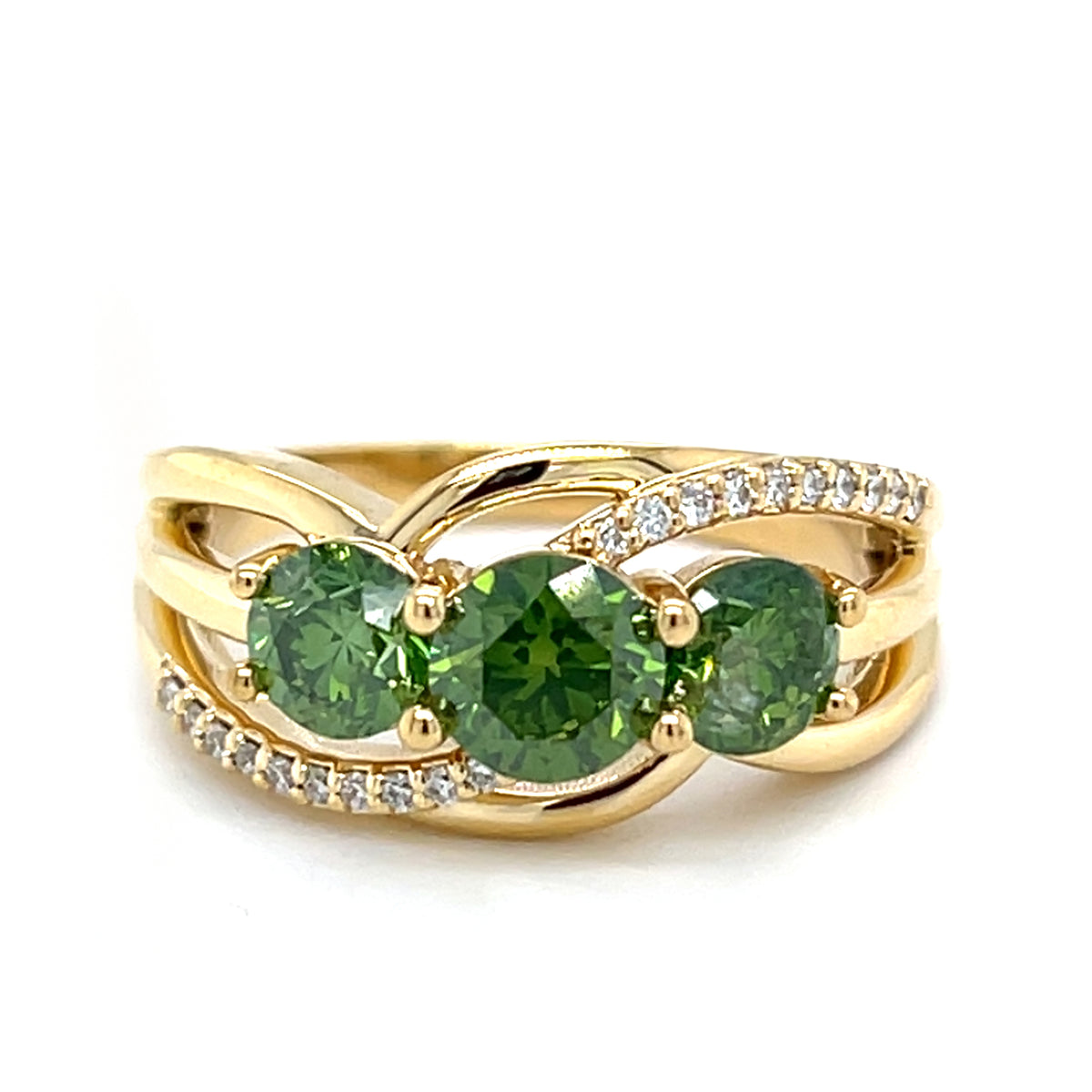 Green Diamond Ring