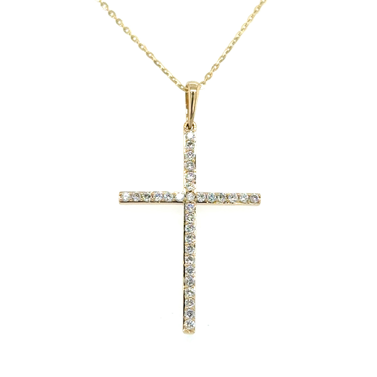 Yellow 14 Karat Cross Pendant