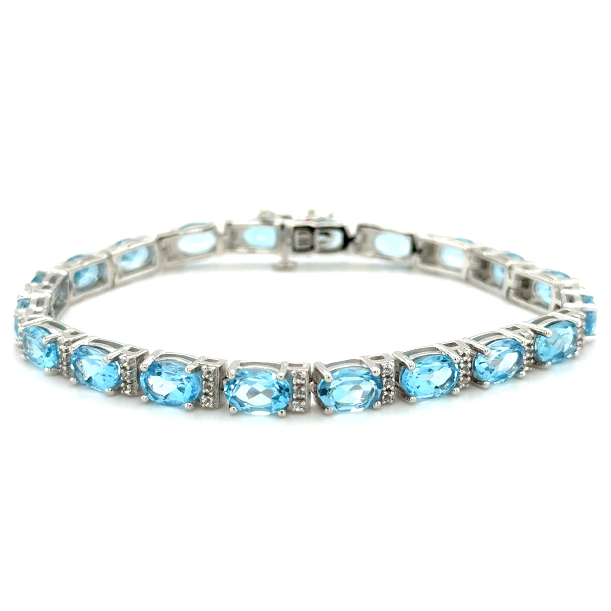 Sterling Silver Blue Topaz Bracelet