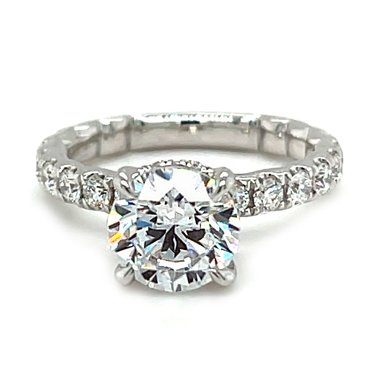 White 14 Karat Engagement Ring