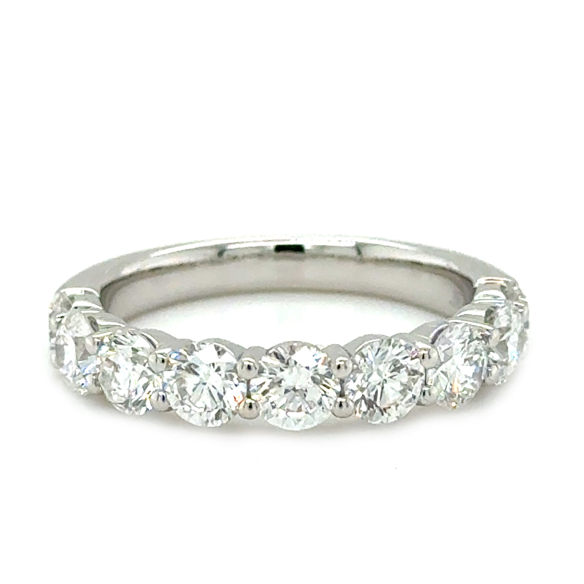 White 14 Karat 9 Stone Band