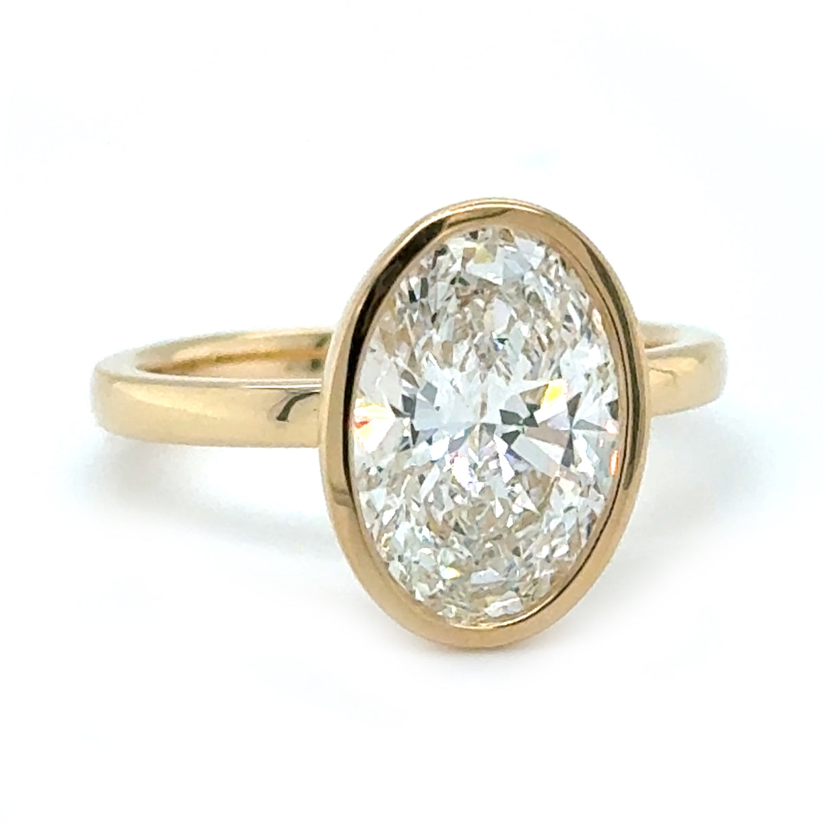 Bezel Set Lab Grown Diamond Ring