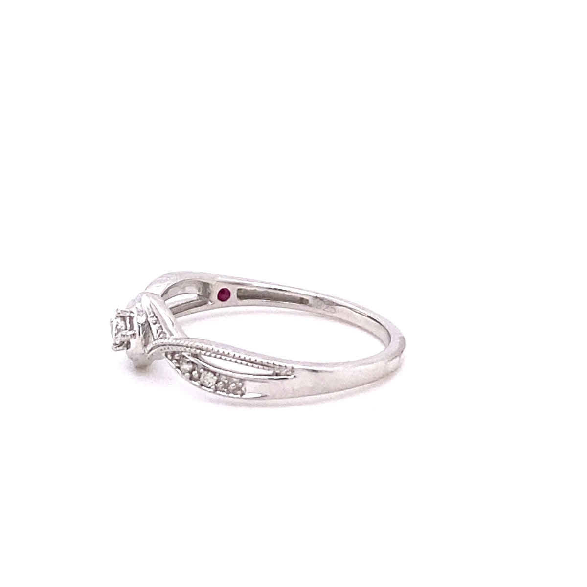 Silver Diamond Promise Ring