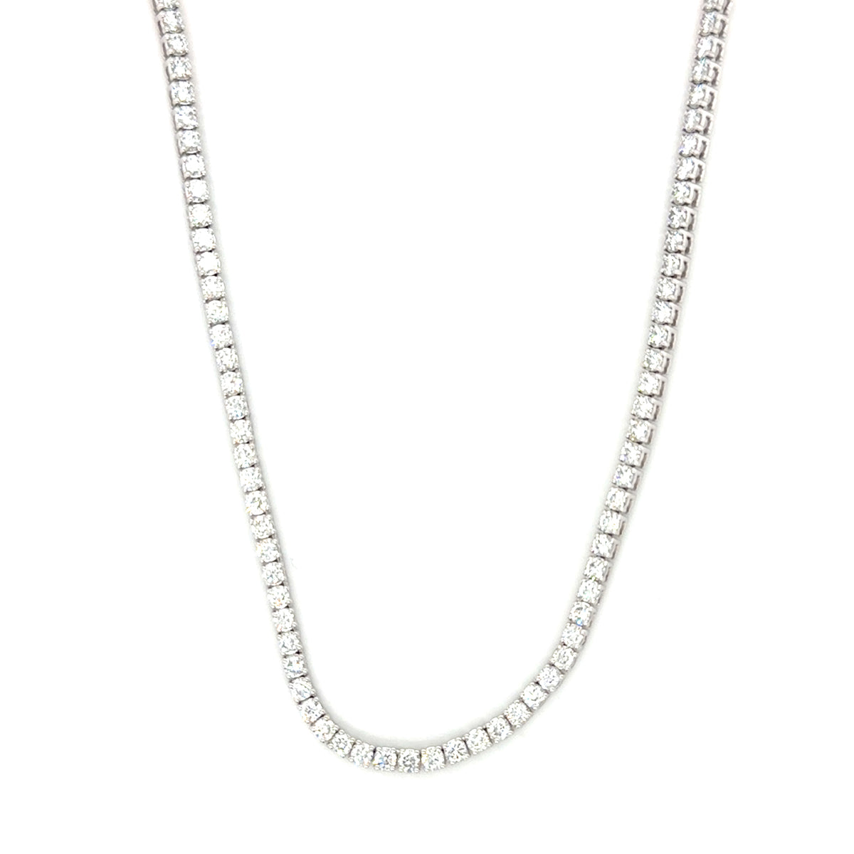 White 14 Karat Tennis Necklace