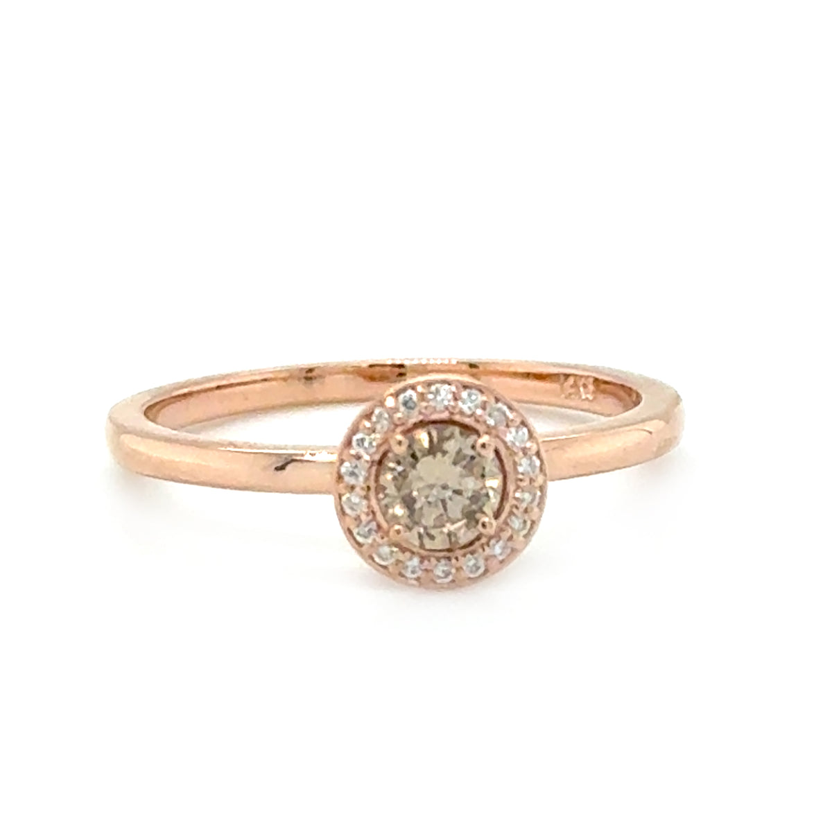 Pink 14 Karat Engagement Ring