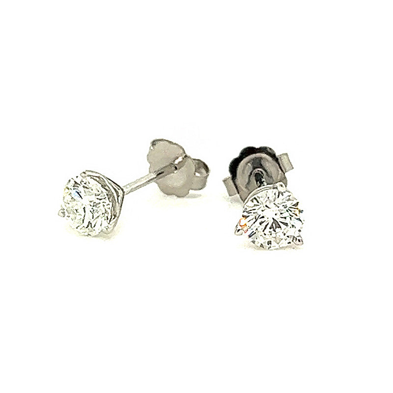 Diamond Stud Earrings, 0.70cttw