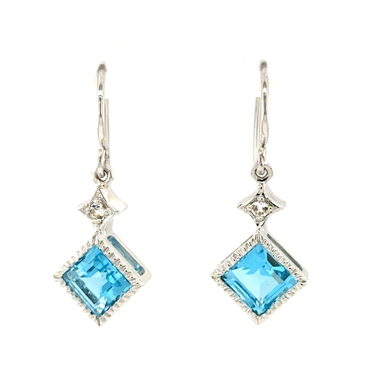 Sterling Silver Blue Topaz Earrings