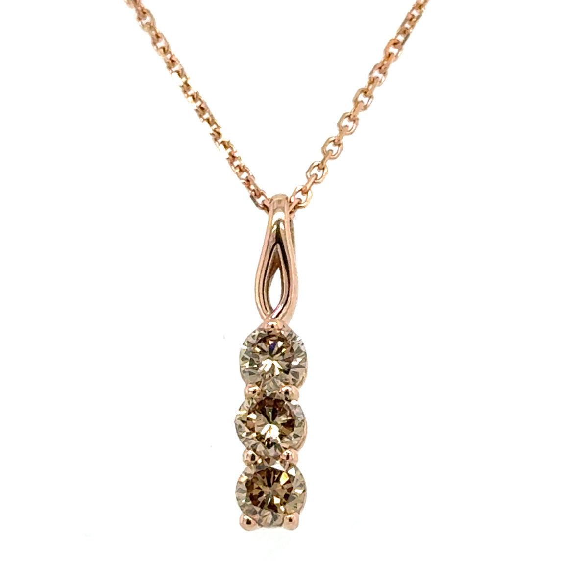 3 Stone Diamond Pendant