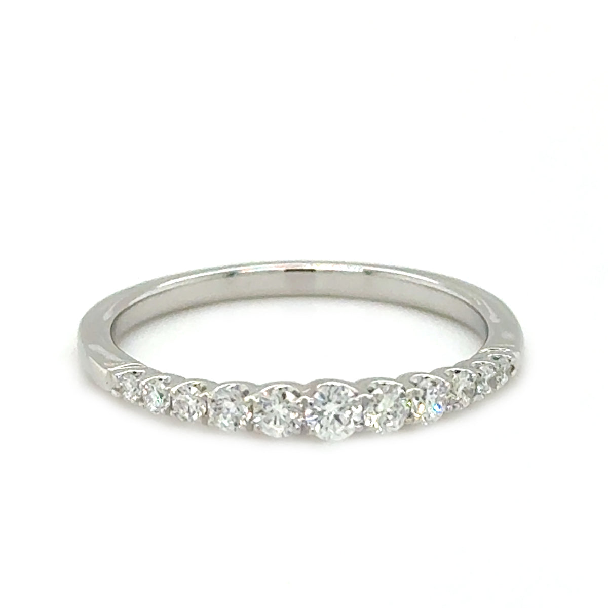 White 10 Karat Lab Grown Band