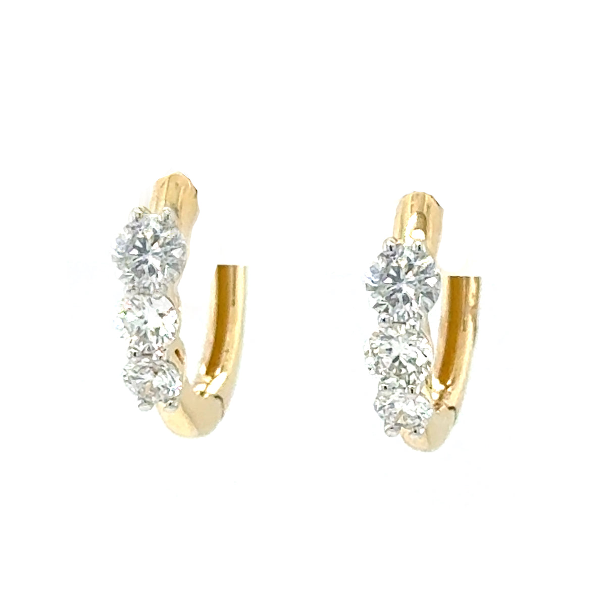 Yellow 14 Karat Small Hoop Earrings