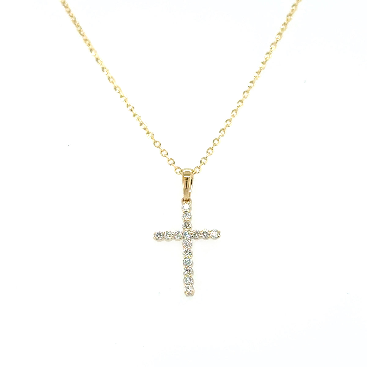 Yellow 14 Karat Cross Pendant