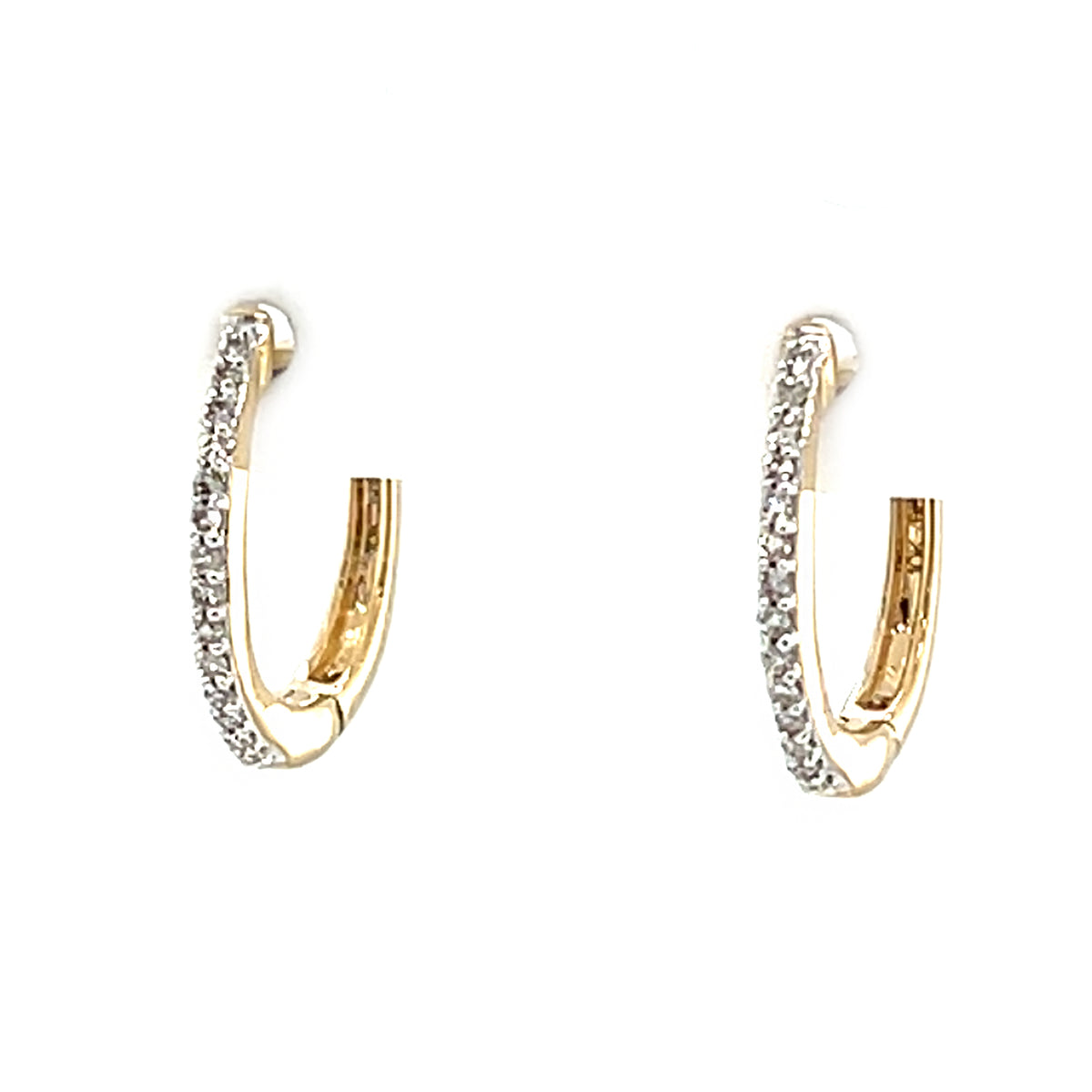 Yellow 10 Karat 0.10Cttw Small Hoop Earrings