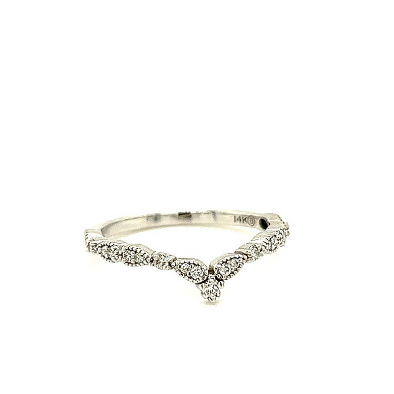 Diamond Contour Wedding Band