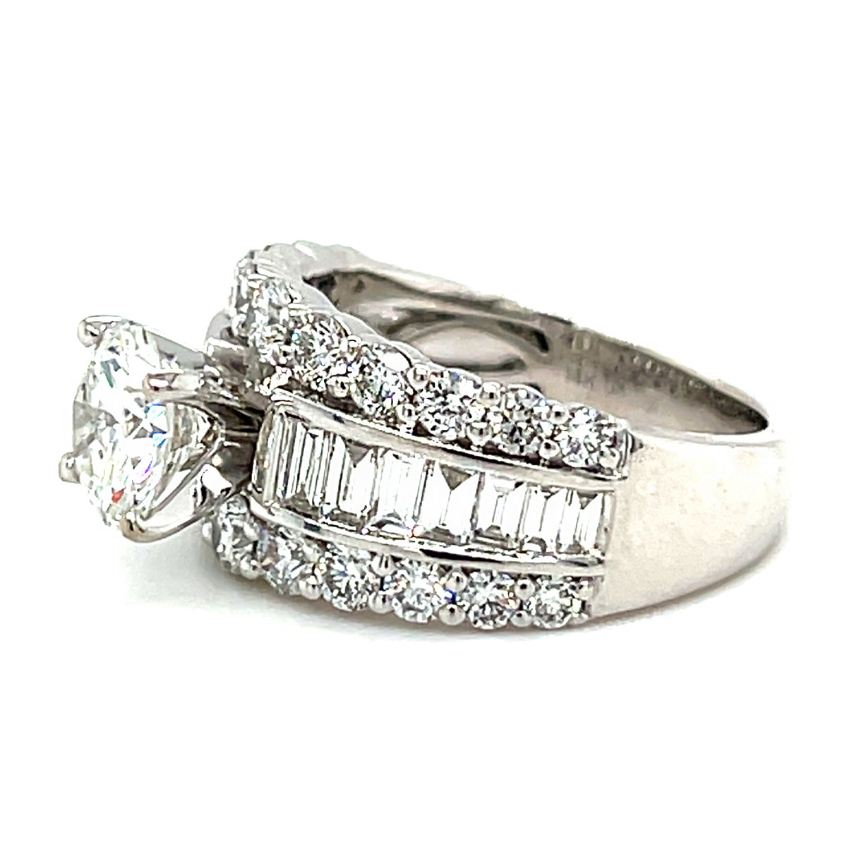 White 14 Karat Engagement Ring