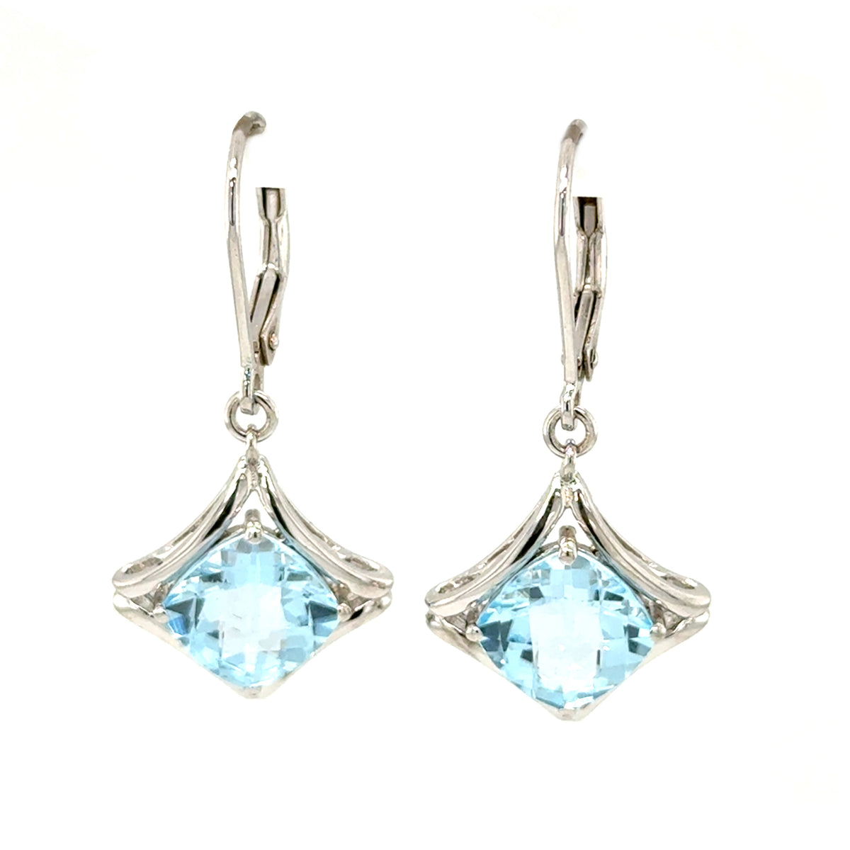 Sterling Silver Blue Topaz Earrings