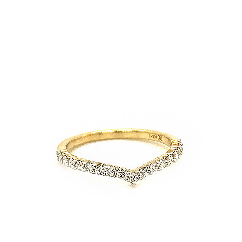 Diamond Contour Wedding Band