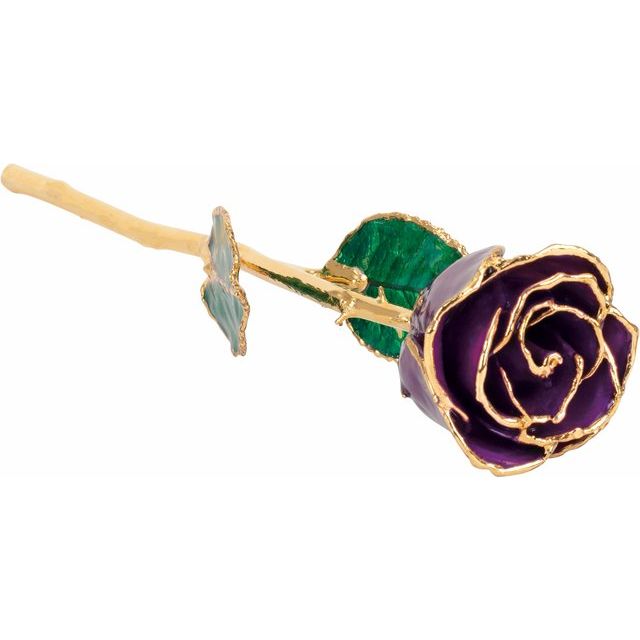 Purple Rose with 24k Gold Trim