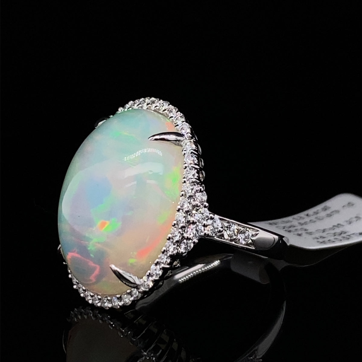 White gold hot sale opal rings