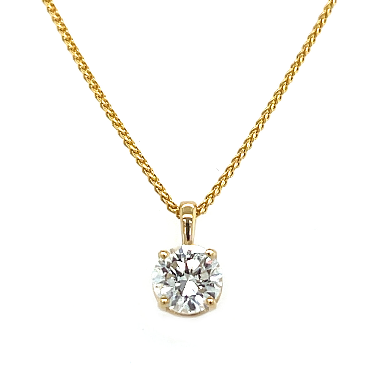 14K Yellow Gold Diamond Pendant