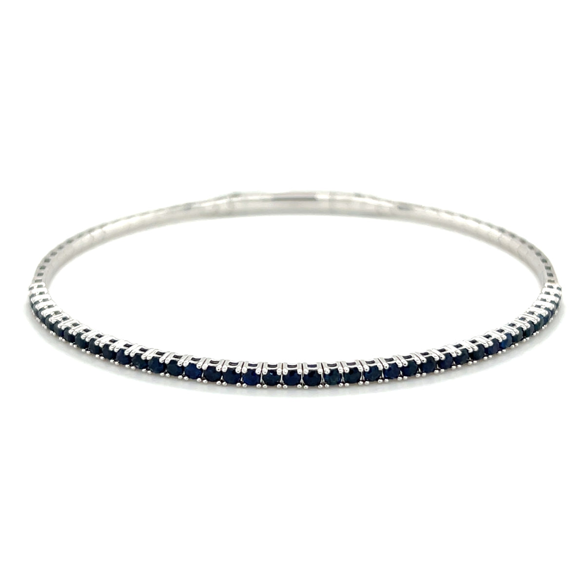 Sapphire  And Diamond Flex Bangle Bracelet