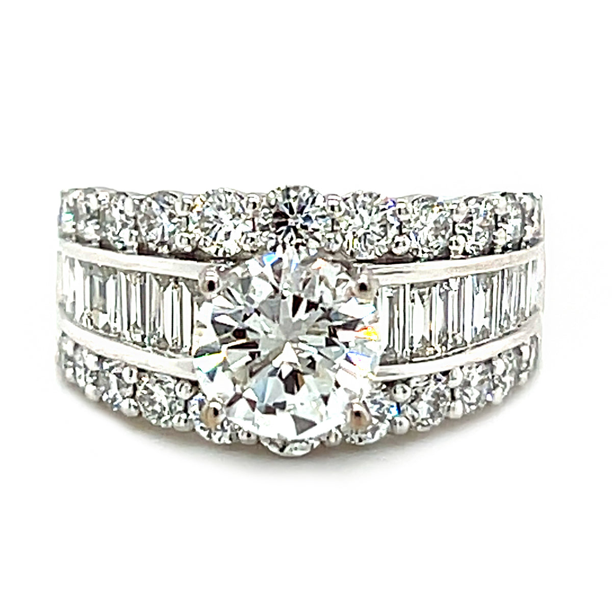 White 14 Karat Engagement Ring