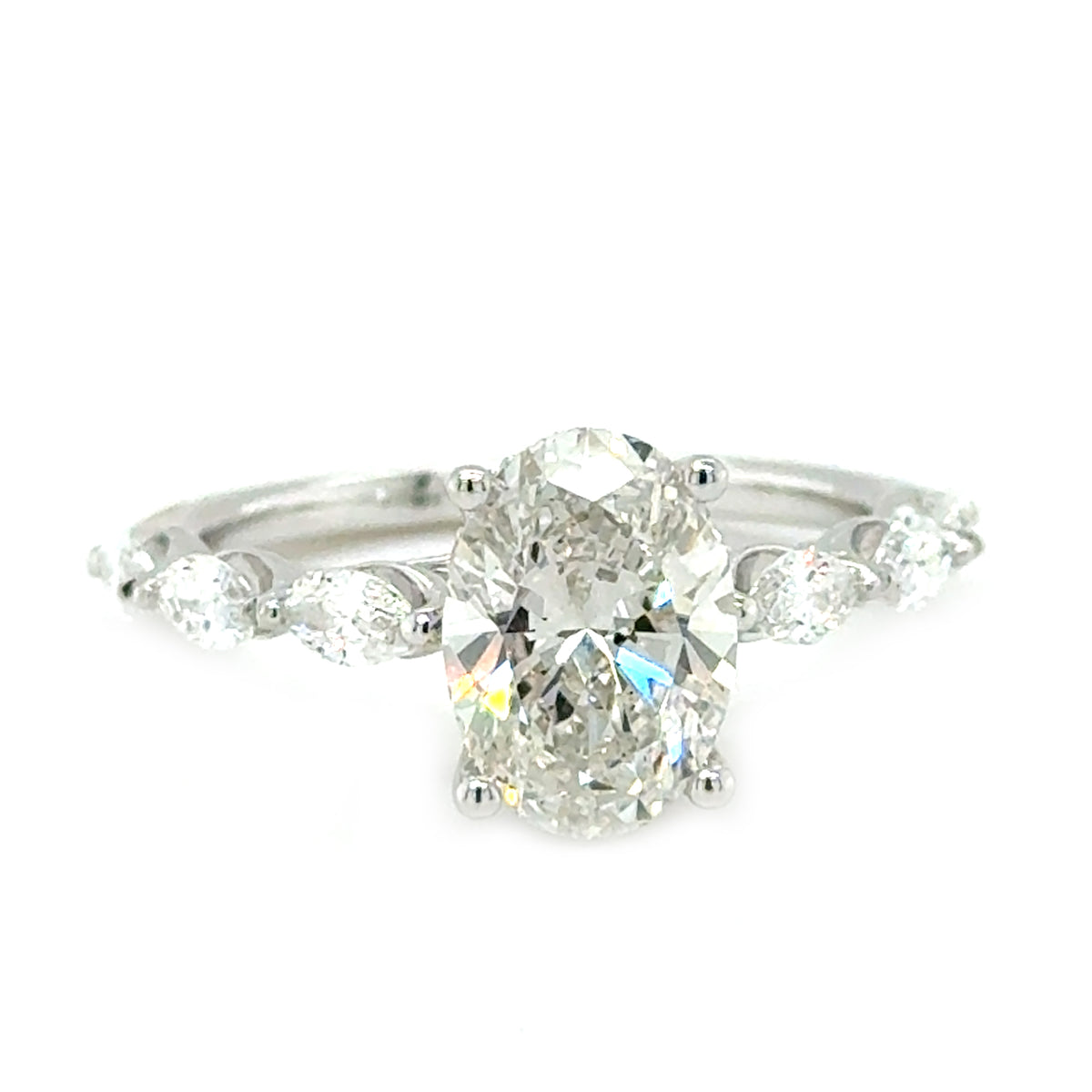White 14 Karat Engagement Ring