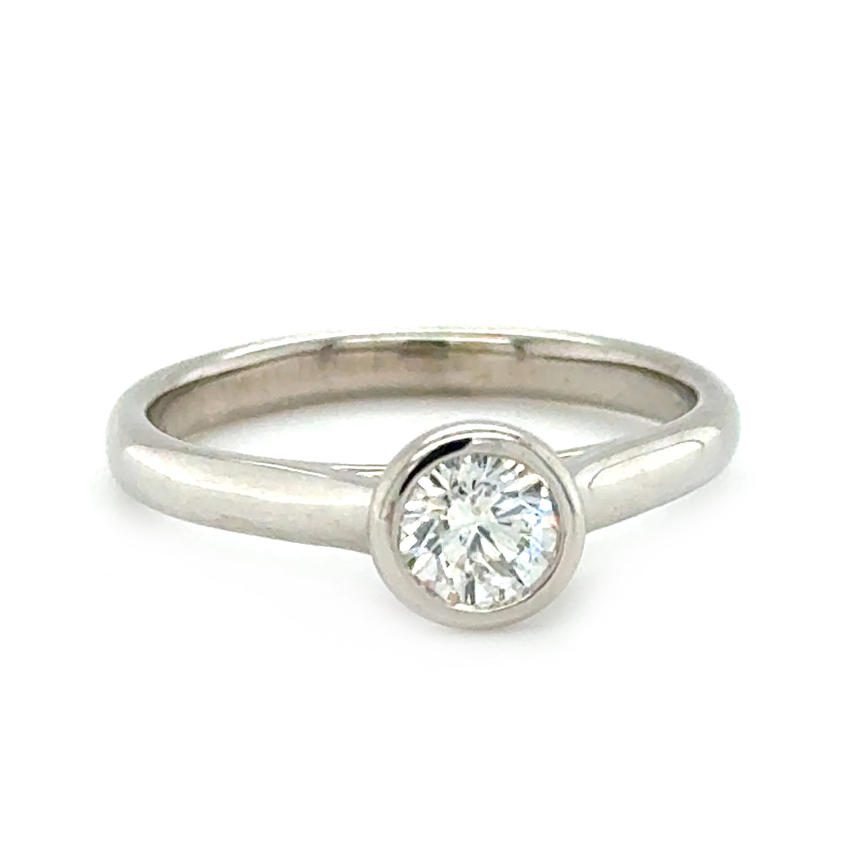 10K White Gold Diamond Engagement Ring