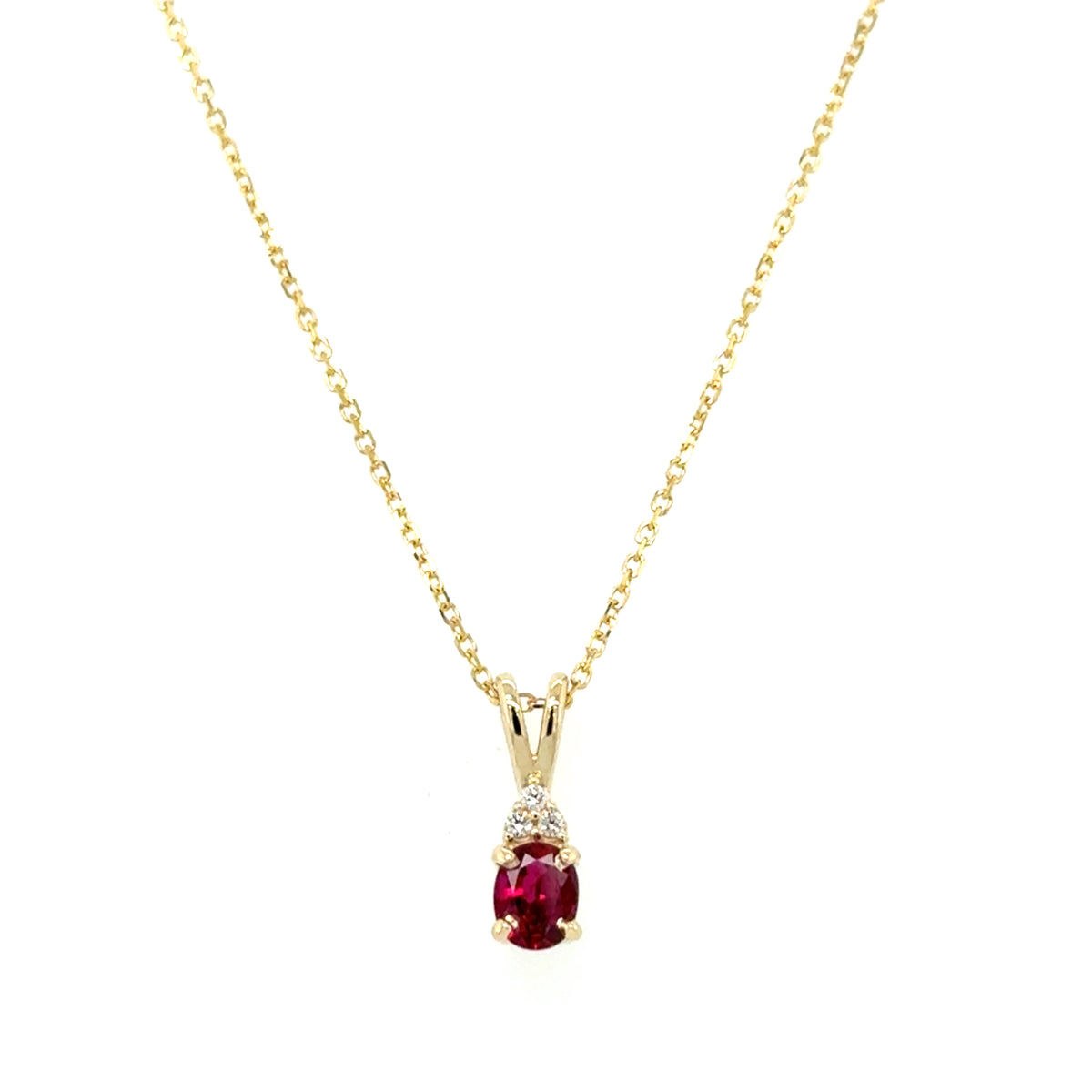 Yellow 10 Karat Ruby Drop Pendant
