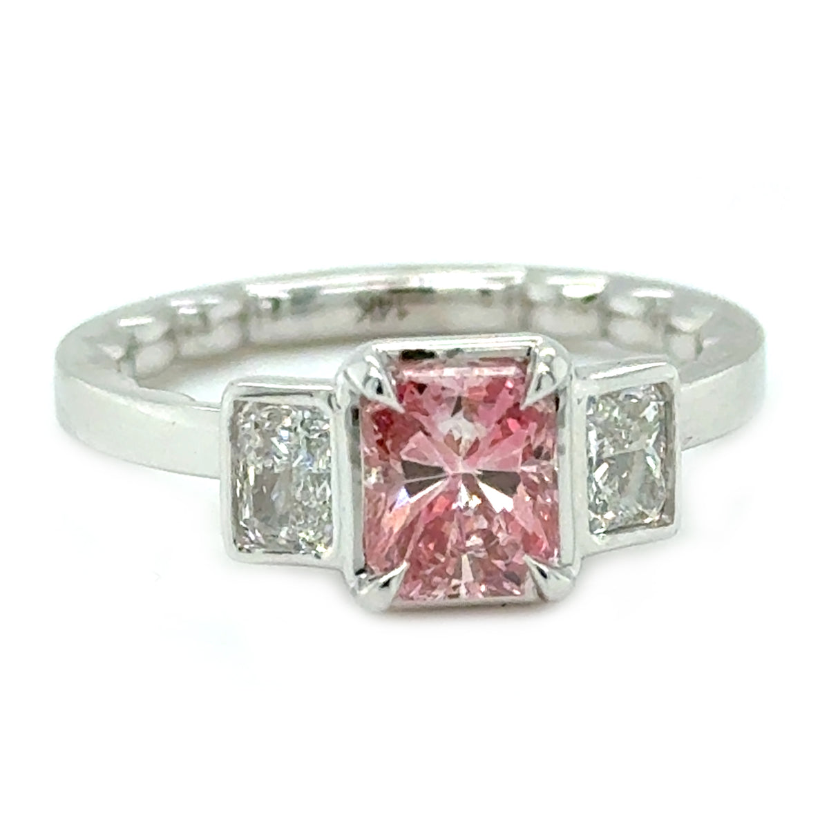 White 14 Karat Engagement Ring