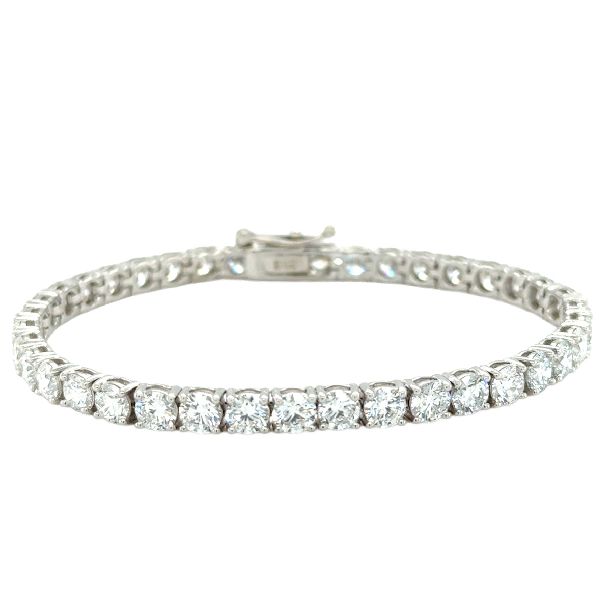 14K White Gold Lab-Grown Diamond Tennis Bracelet