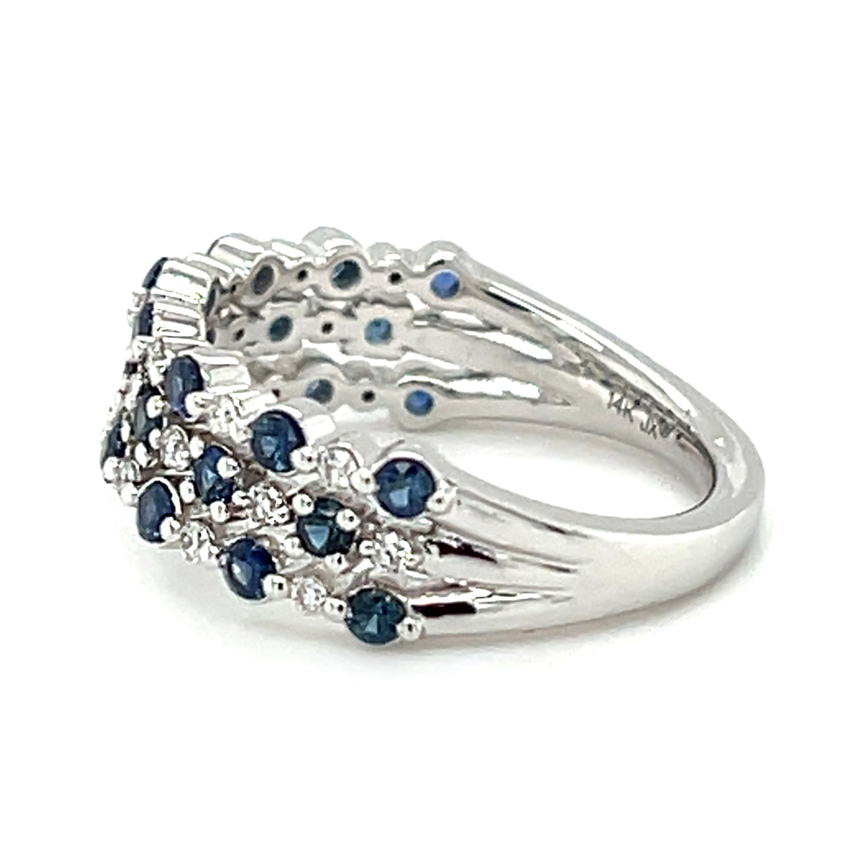 14 Karat White Sapphire and Diamond Ring