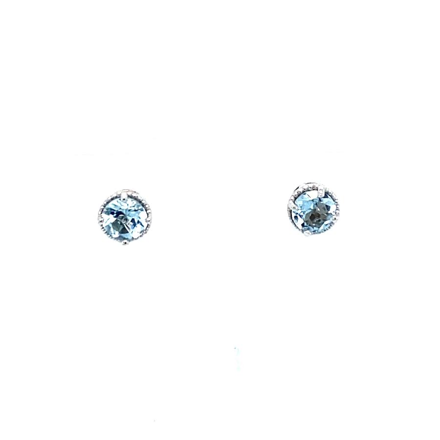 Aquamarine Stud Earrings