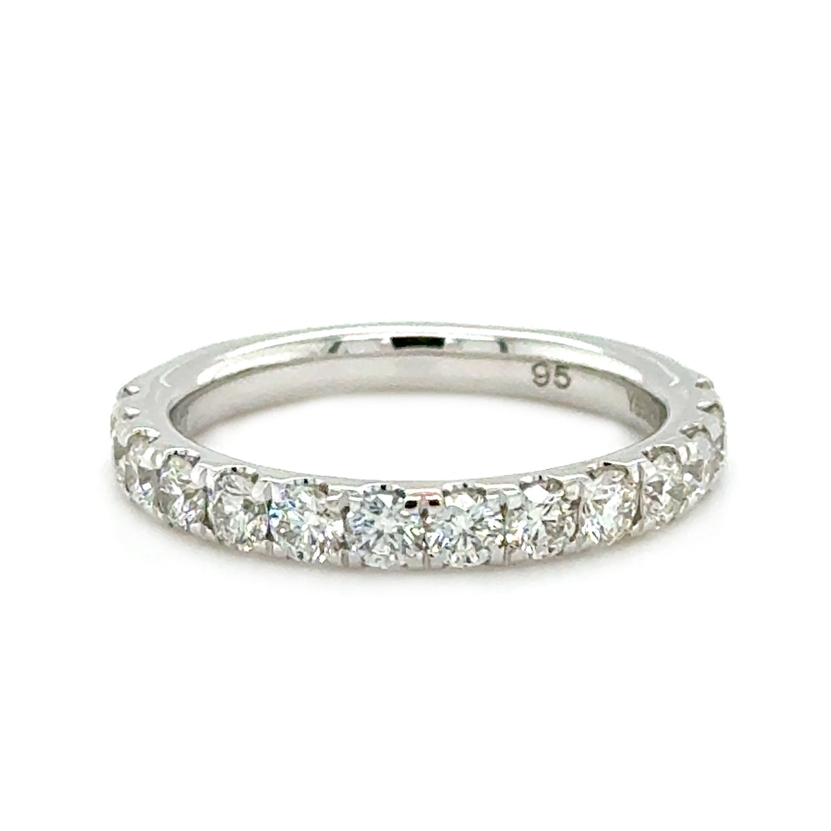 White 14 Karat Half Anniversary Wedding Band