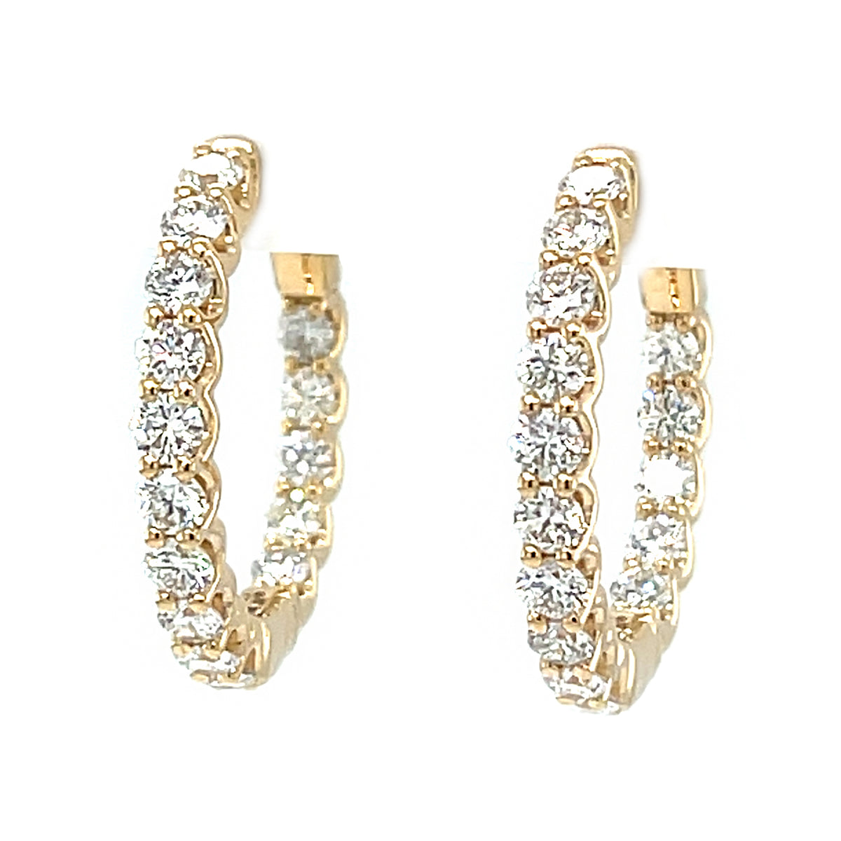 14 Karat Inside Out Hoop Earrings