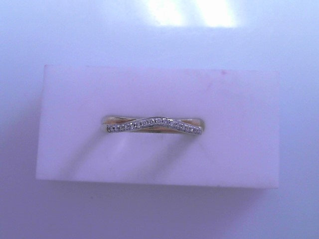 Yellow 14 Karat Curved Wedding Band