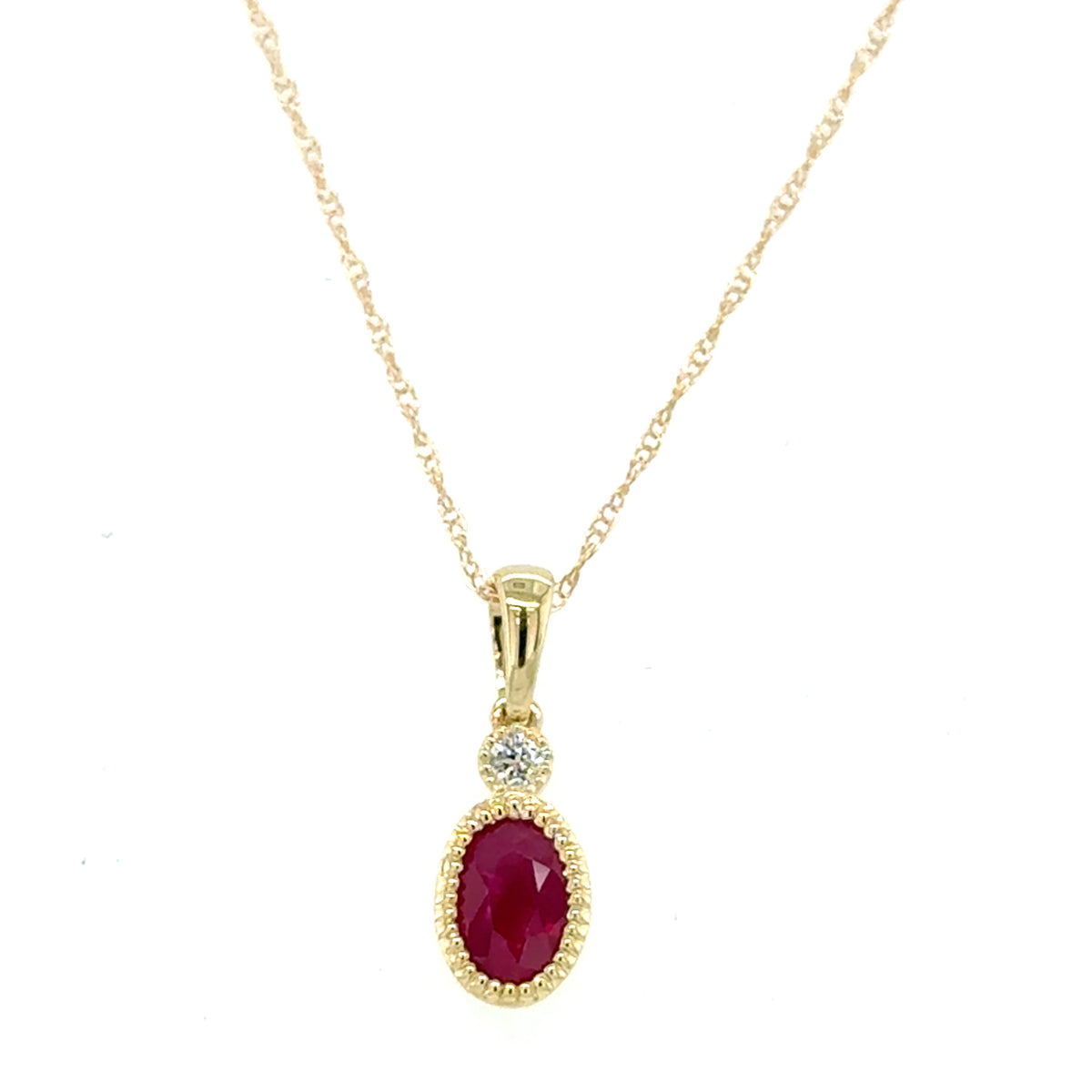 Ruby And Diamond Pendant