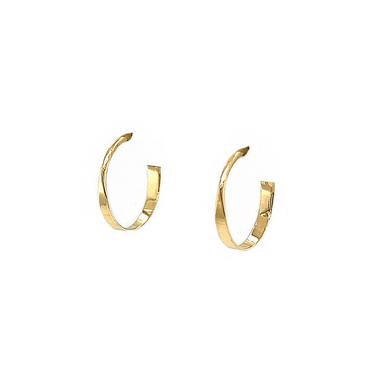 14K Yellow Gold Hoop Earrings
