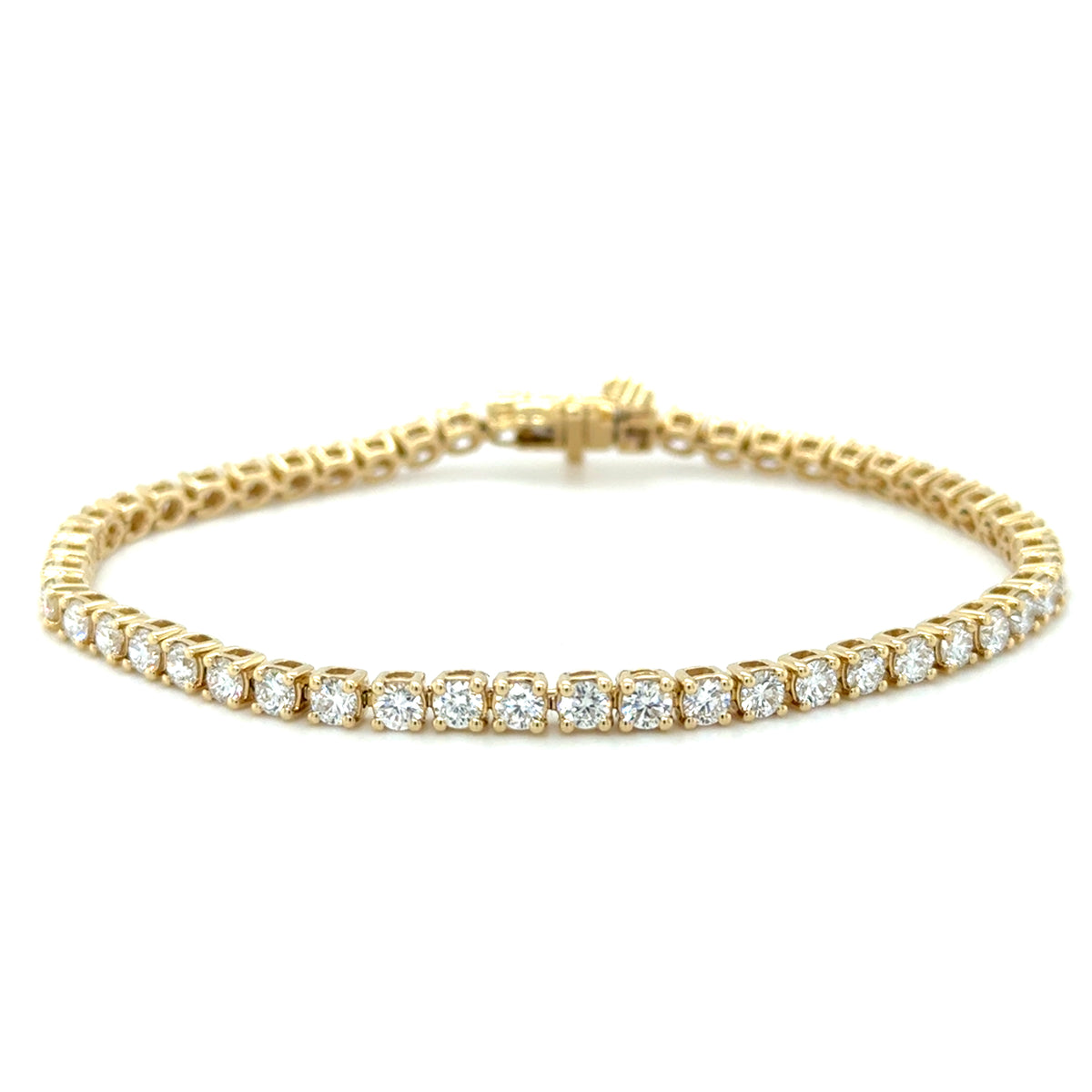 14k Yellow Gold Lab-Grown Diamond Tennis Bracelet
