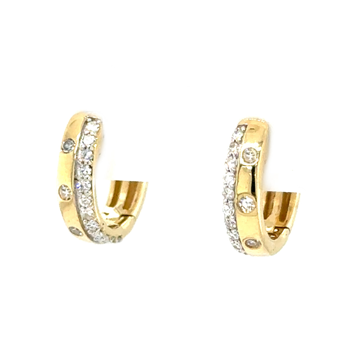 Yellow 14 Karat Small Hoop Earrings