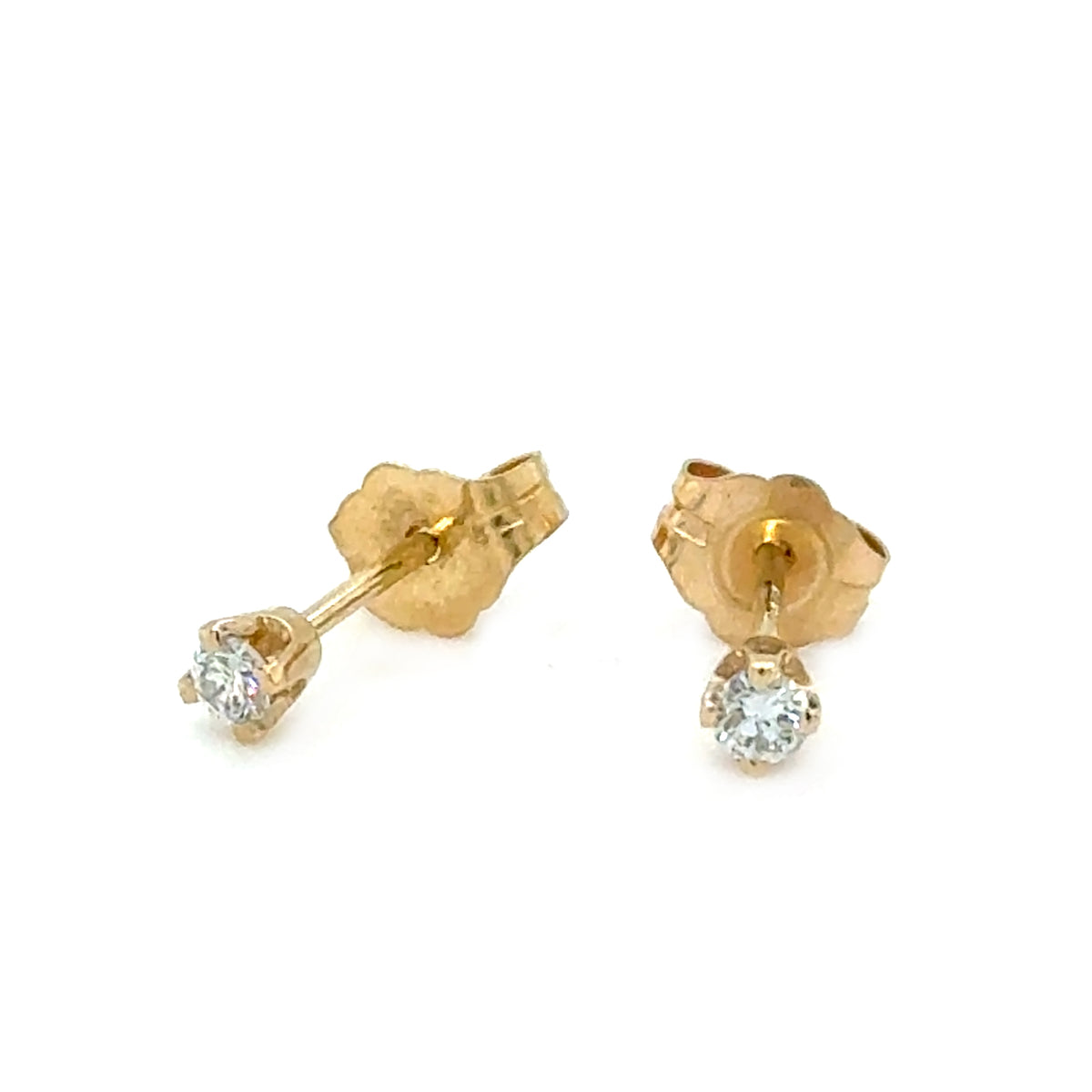 Yellow 14 Karat Stud Earrings